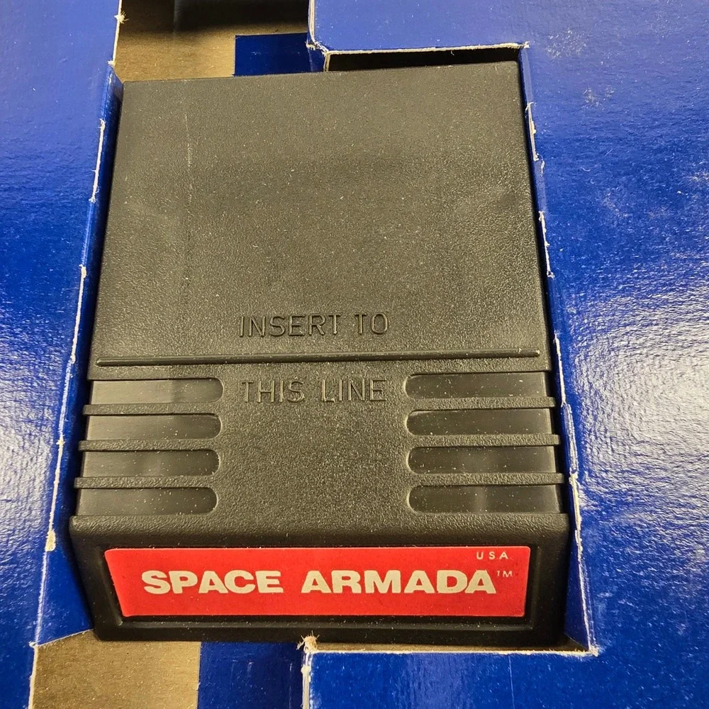 Space Armada Mattel Intellivision 1981 Video Game CIB Cartridge Overlays 3759